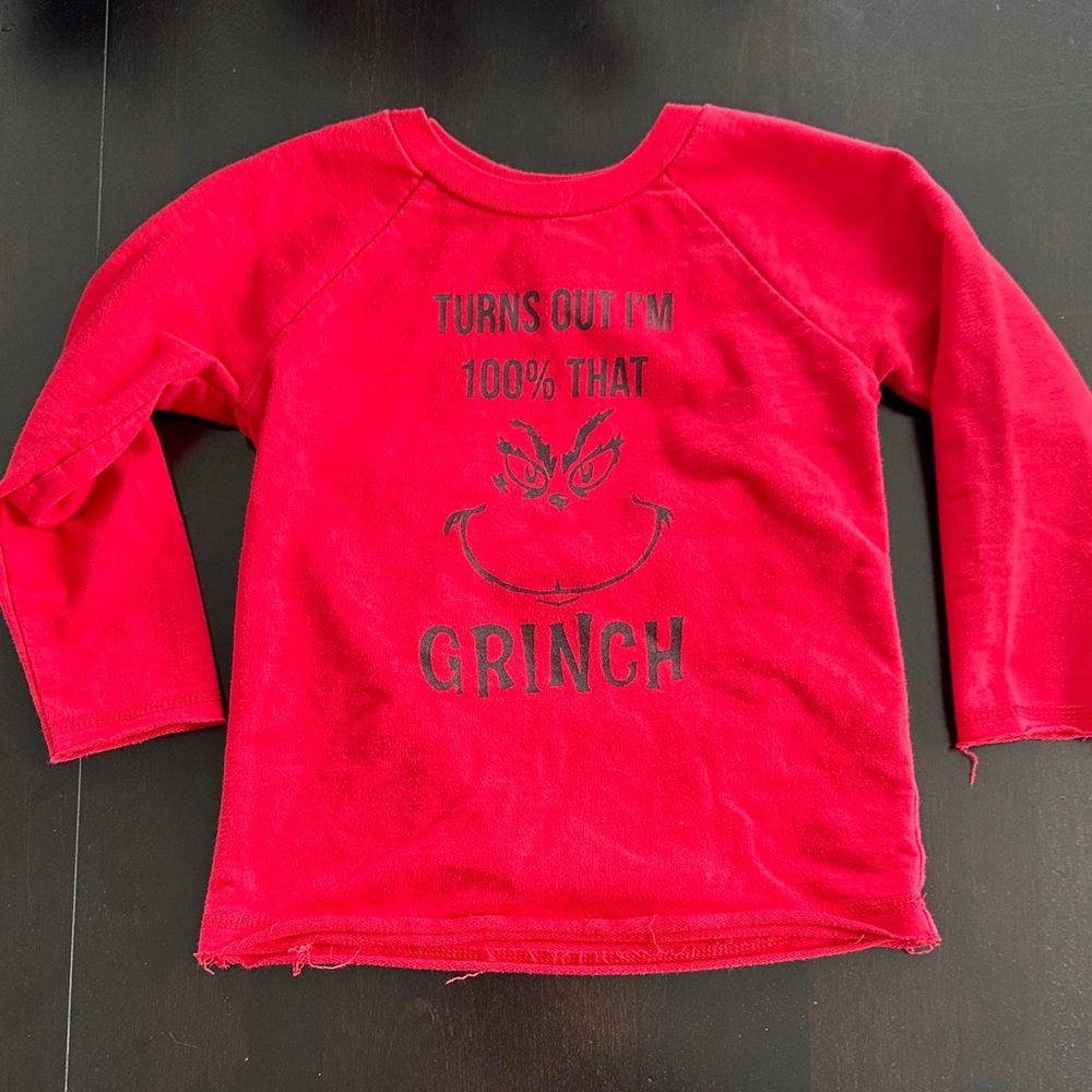 Kavio Bright Red Grinch Long Sleeve Tee